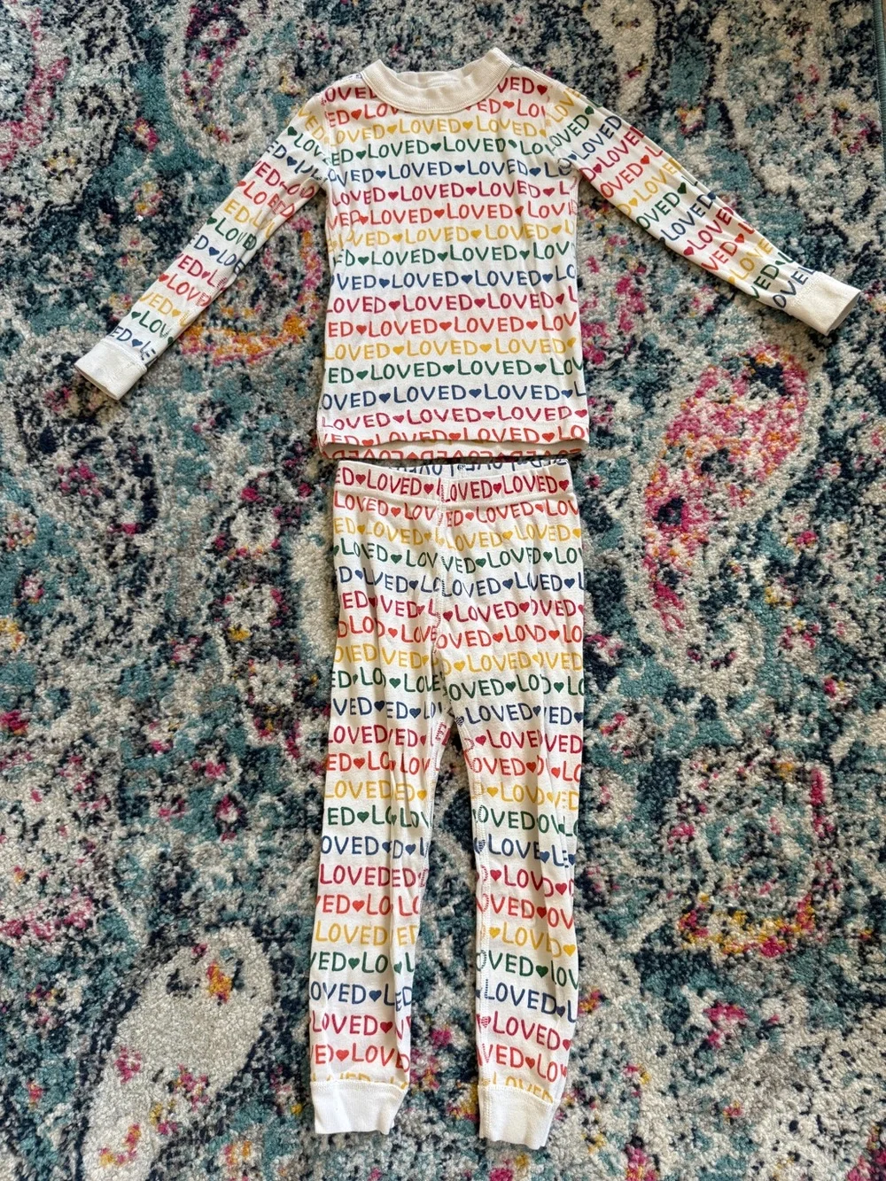 🌈Hanna Andersson Rainbow LOVED Pajamas